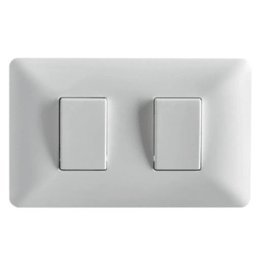 Interruptor doble 9/15 10A blanco certificado