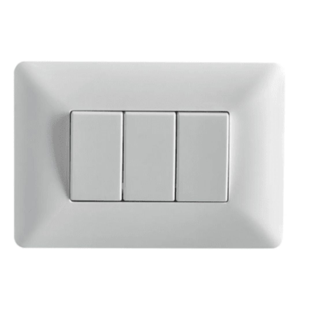 Interruptor triple 9/32 10A blanco certificado