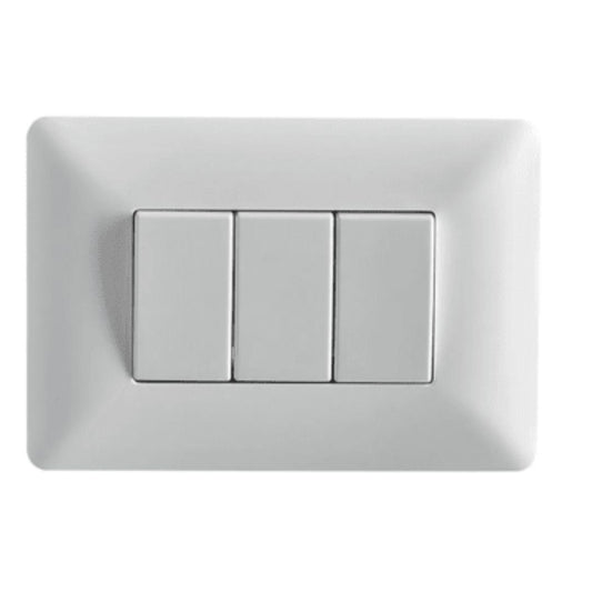 Interruptor triple 9/32 10A blanco certificado