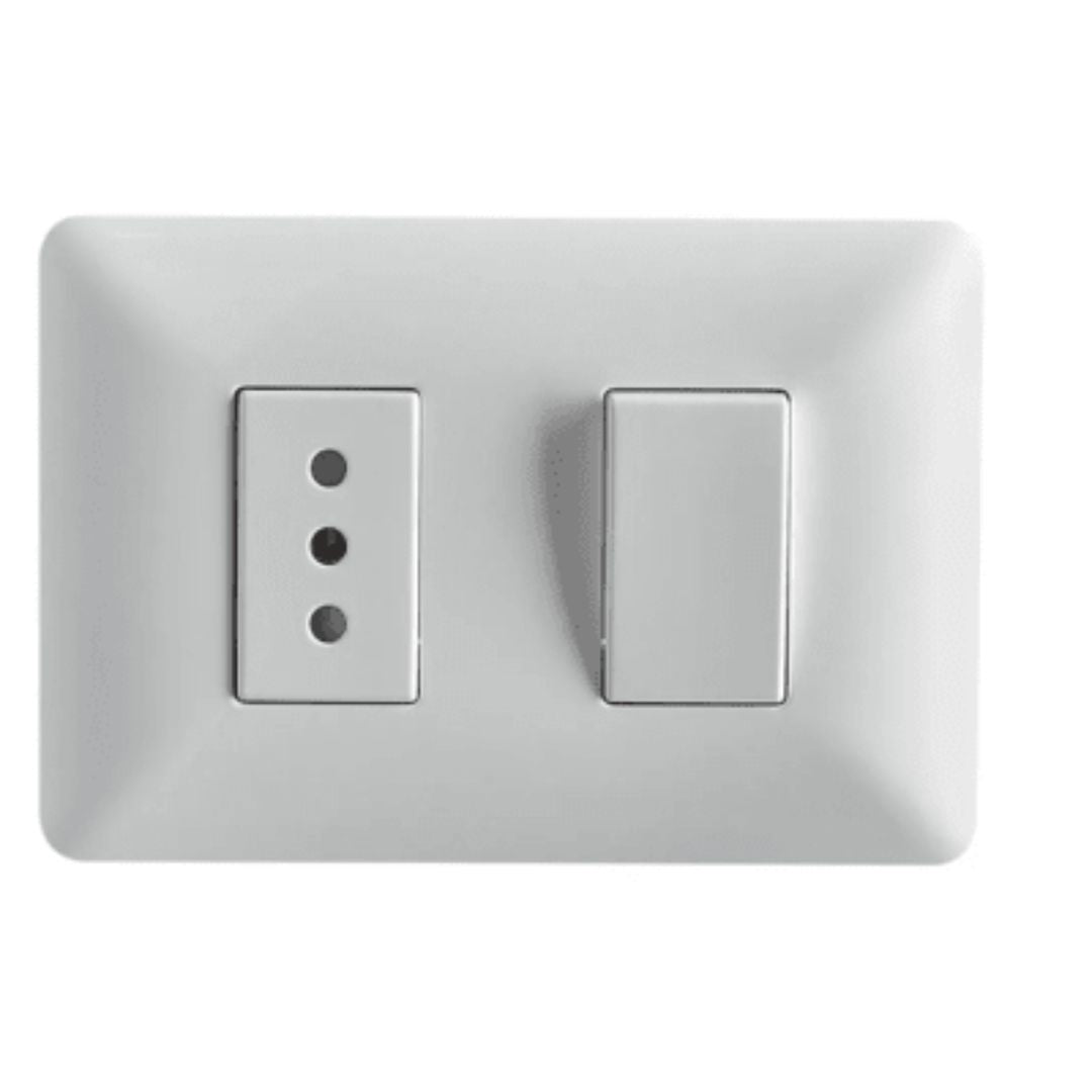 Interruptor toma corriente simple 10A certificado