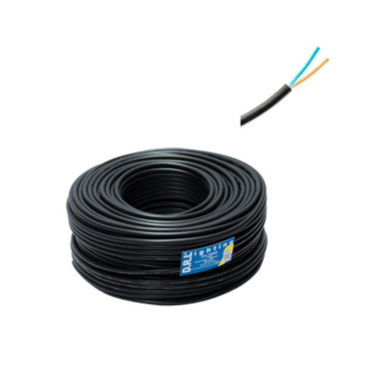 Cordón H05VV-F 2XO,75MM negro*5 Mts certificación sec
