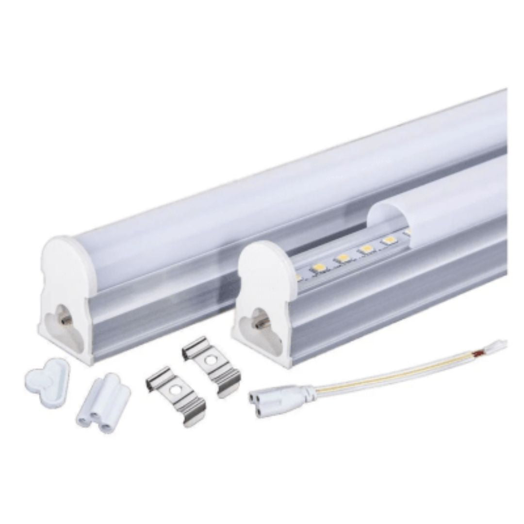 Tubo led T5 base empavonado 30cm 5w luz fría