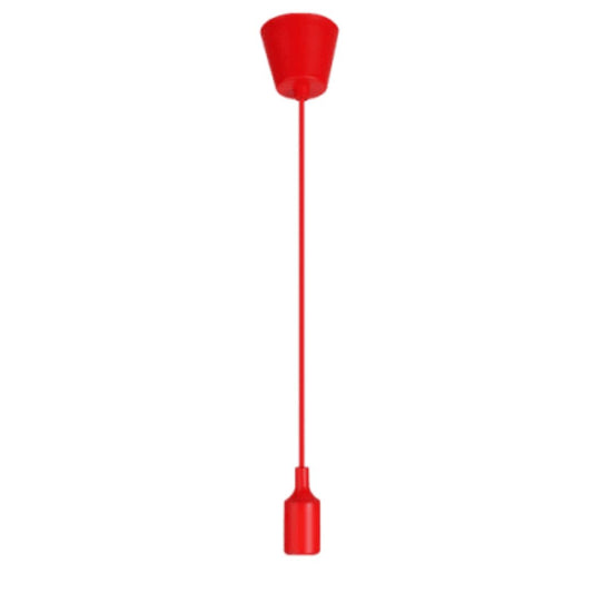 Soquete plástico rojo porta ampolleta E27