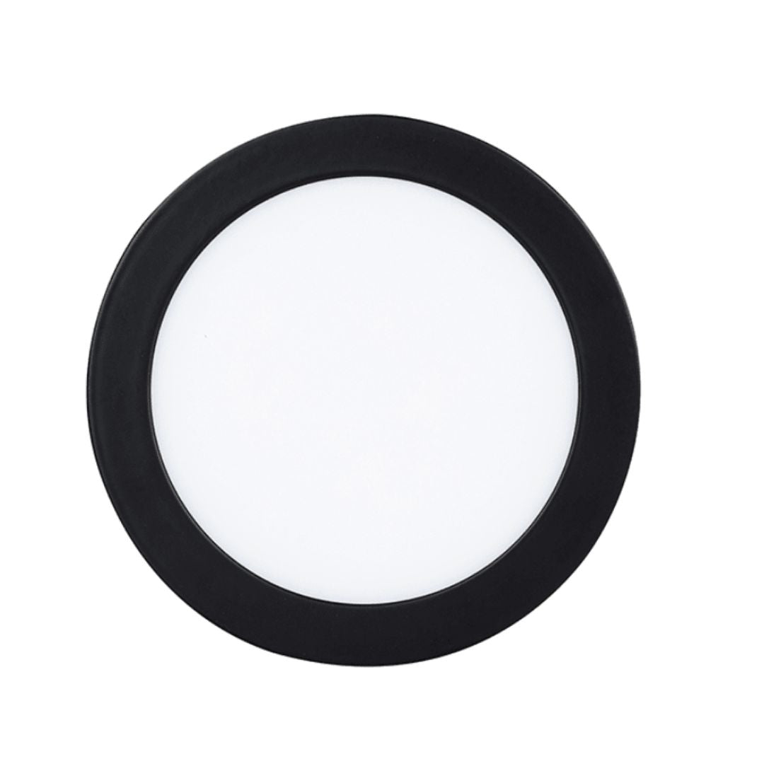 Foco sobrepuesto redondo negro profesional 18w luz fría
