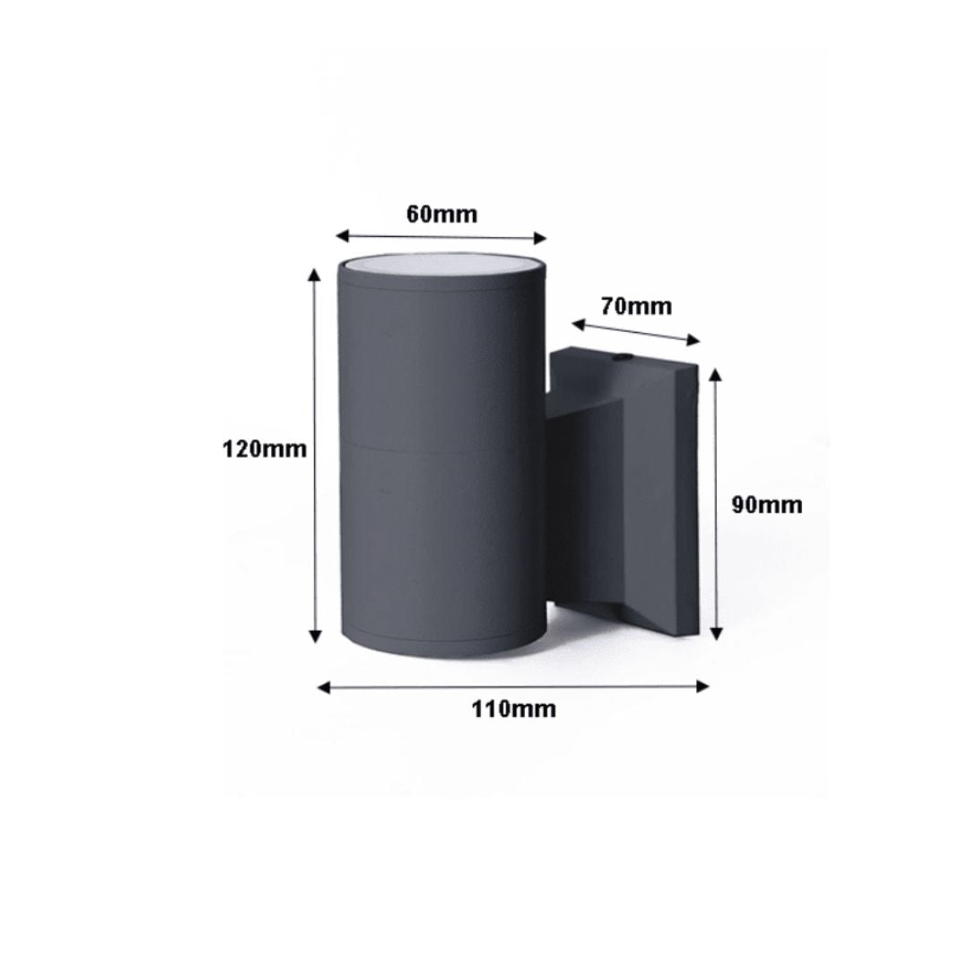 Aplique monofocal porta ampolleta GU10 Negro