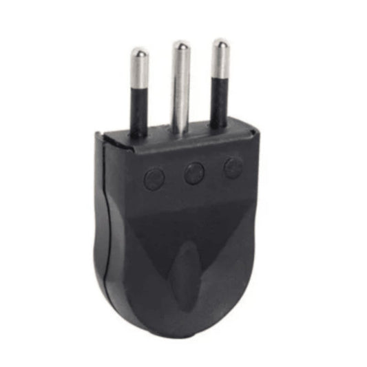 Enchufe macho negro 10A certificado