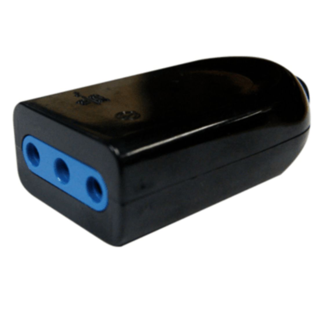 Enchufe hembra 2A + T 10A negro certificado