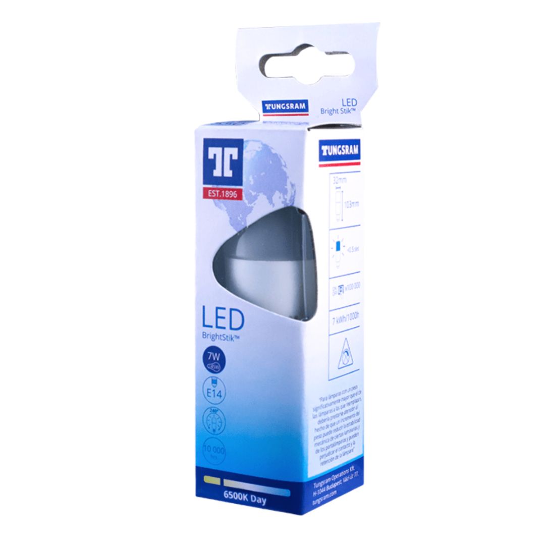 Ampolleta led stik 7w E-14 luz fría