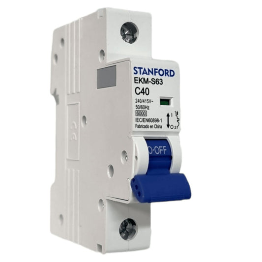 Automático monofásico 1x40A 6KA cuva c stanford certificado