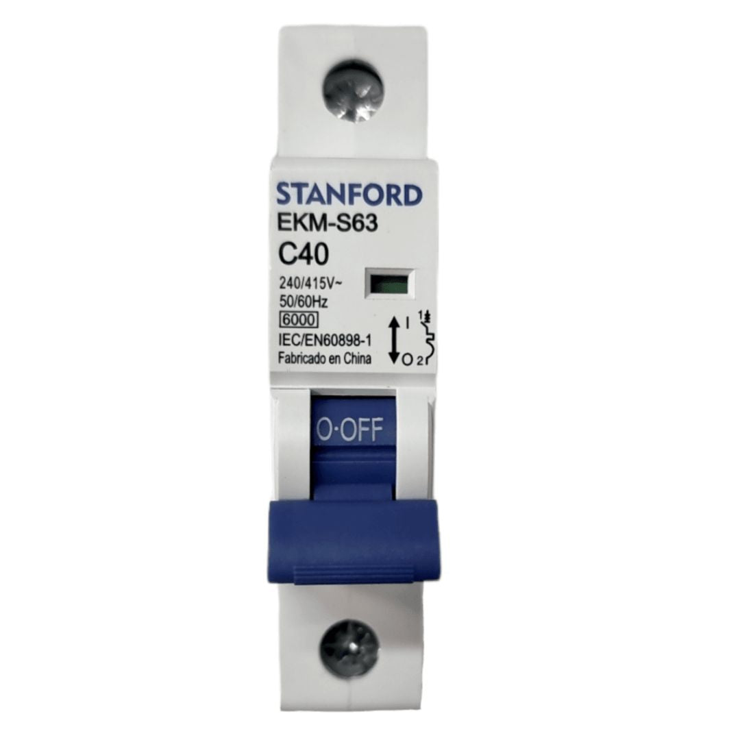 Automático monofásico 1x40A 6KA cuva c stanford certificado