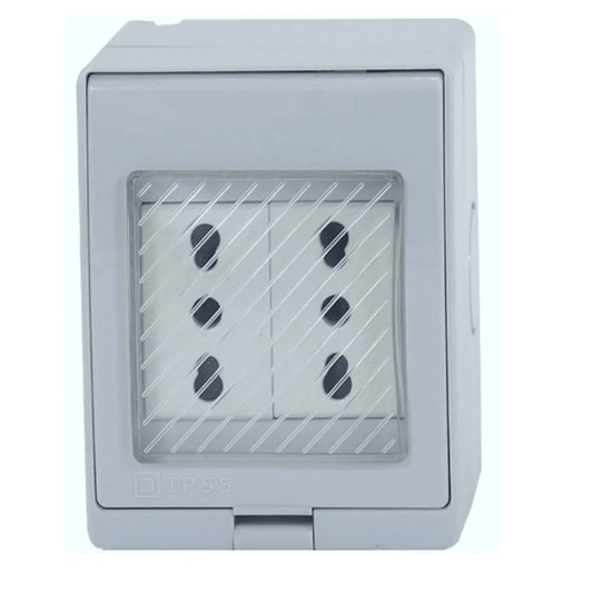 Hidrobox con enchufe doble 10/16A certificado