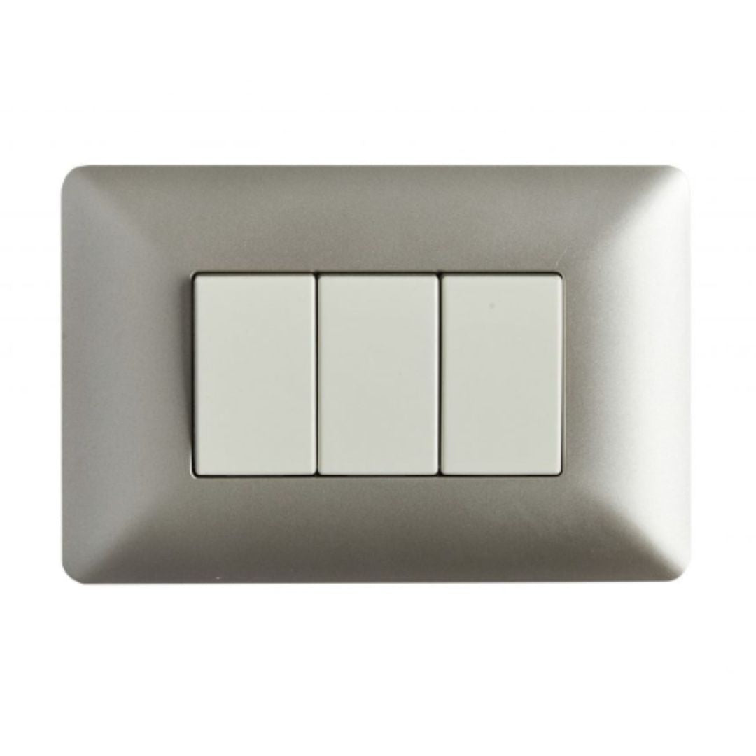 Interruptor triple 9/32 champagne certificado