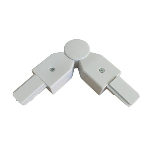 Conector para riel monofásico dirigible 90º- 180º blanco