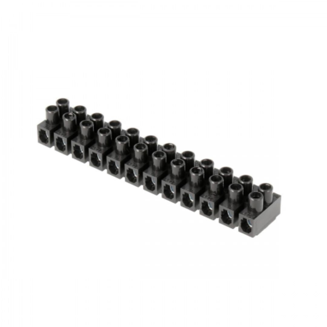 Regleta de conexión 12 polos 4mm negra