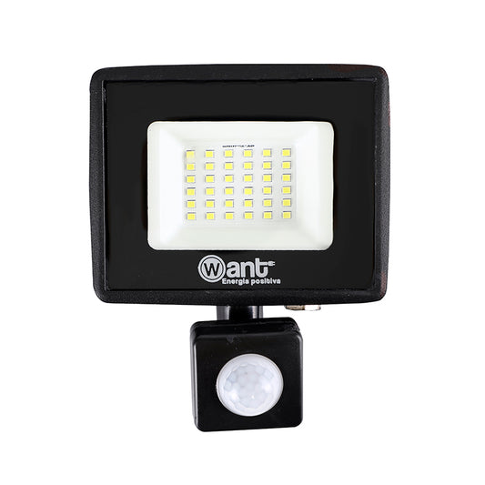 Proyector de área thin light con sensor 30w luz fría