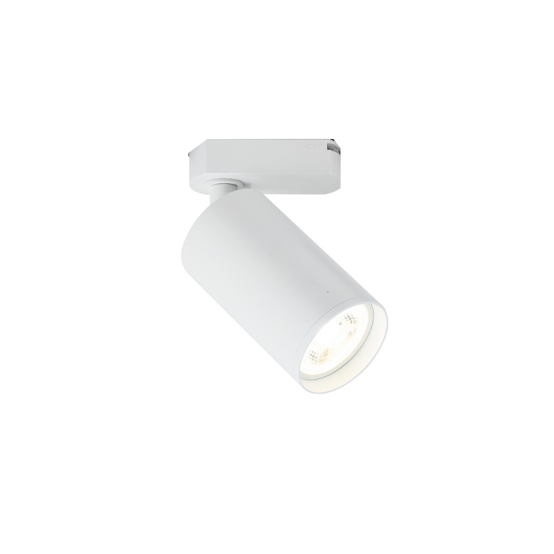 Foco de riel monofásico porta ampolleta GU10 blanco