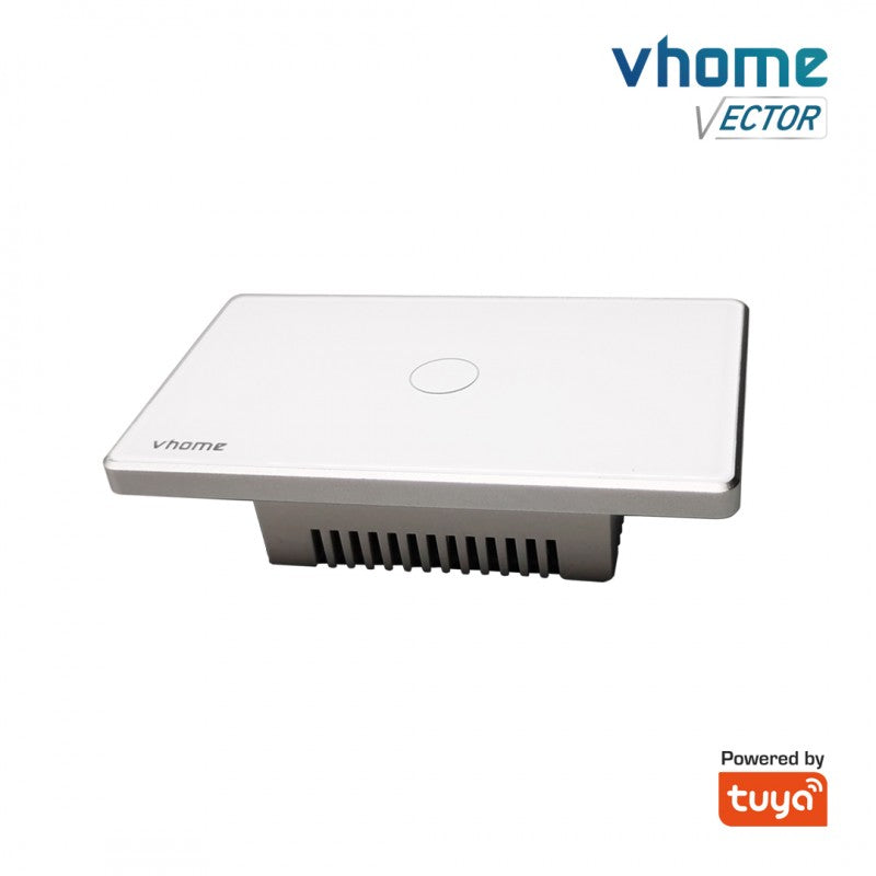 Interruptor Wifi RF vector design SN sin neutro touch 1 canal compatible con Google Home y Alexa