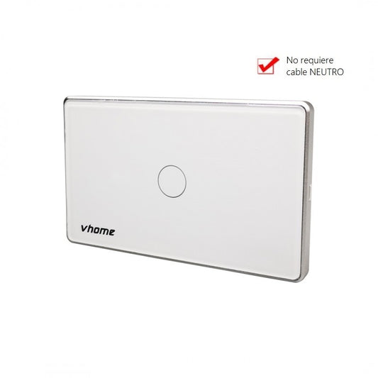 Interruptor Wifi RF vector design SN sin neutro touch 1 canal compatible con Google Home y Alexa