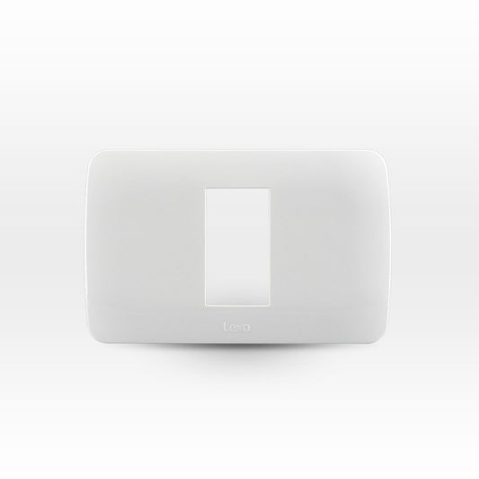 Placa para 1 módulo color blanco