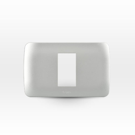 Placa para 1 módulo color plata