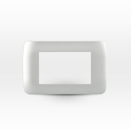 Placa para 3 módulos color plata