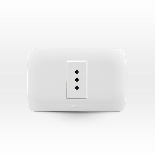 Enchufe simple 10A color blanco certificado
