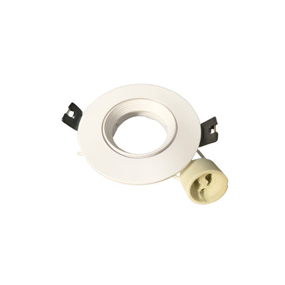 Base embutida redonda porta ampolleta GU10 blanca