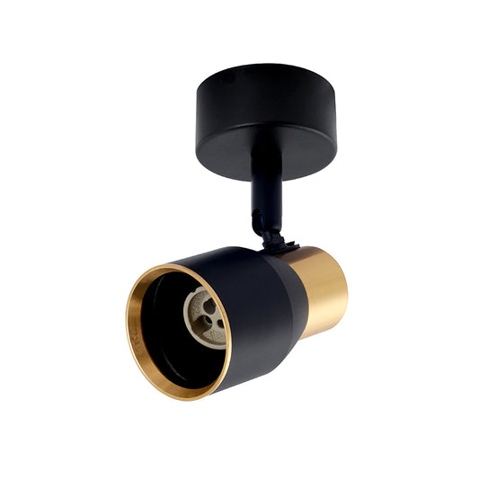 Aplique conico para ampolleta GU10 negro dorado