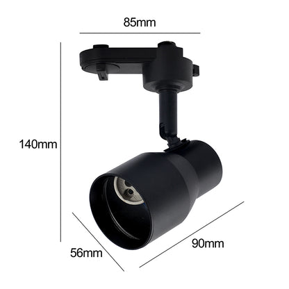 Foco de riel conico porta ampolleta GU10 negro