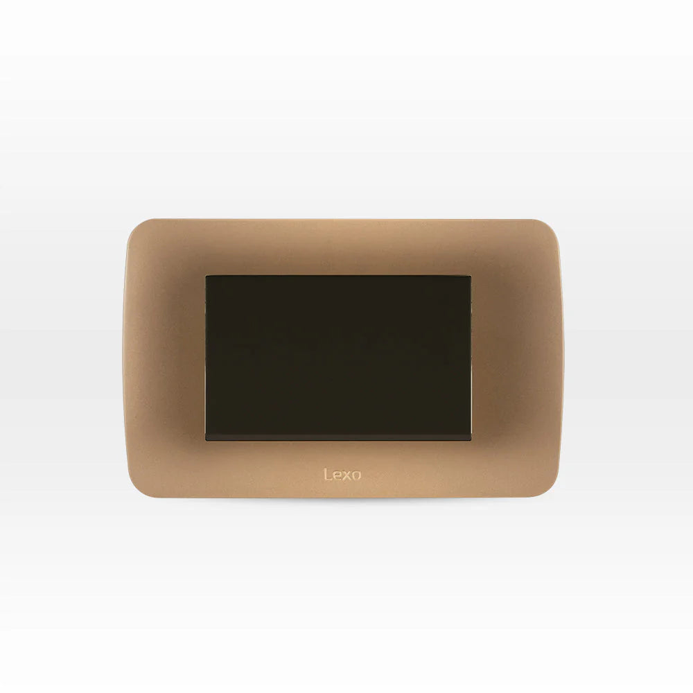 Interruptor simple 9/12 10A teclon 73mm café titanio certificado