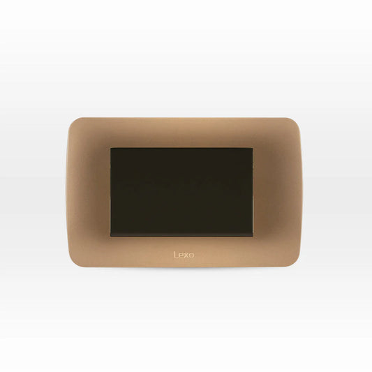 Interruptor simple 9/12 10A teclon 73mm café titanio certificado