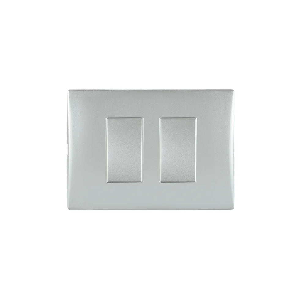 Interruptor andes doble 9/15 10A silver certificado