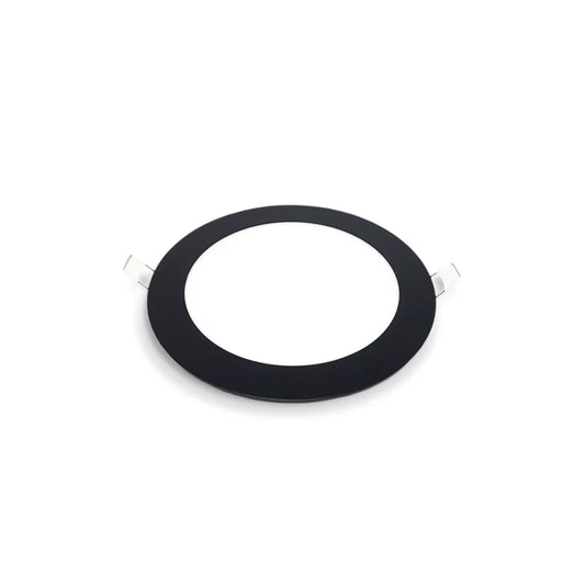 Foco embutido redondo negro 12w luz fría