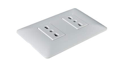 Enchufe doble bipaso blanco 10/16A certificado