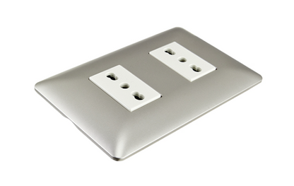 Enchufe doble 16A bipaso champagne certificado