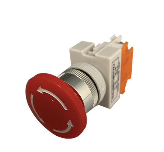 Pulsador hongo 22 cm rojo 1nc