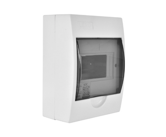 Tablero sobrepuestos PVC 6 polos tapa color humo
