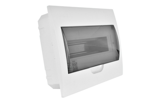 Tablero embutido PVC 12 polos tapa color humo