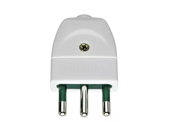 Enchufe macho 2P+T 16A blanco