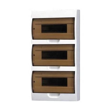 Tablero sobrepuesto PVC 36 polos tapa color humo