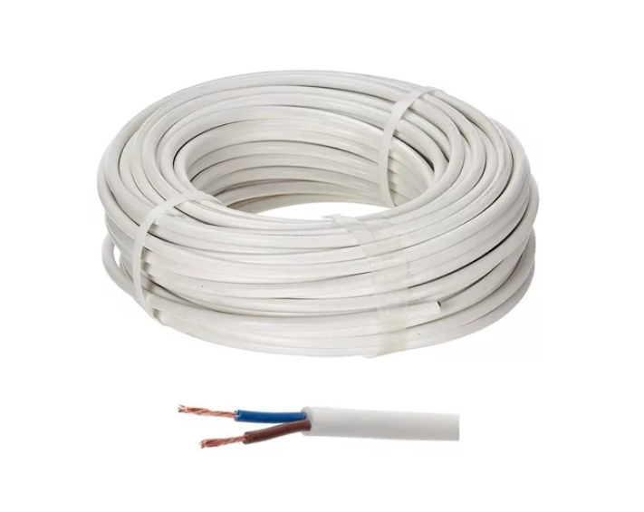 Cordón blanco 2X0,75mm certificación sec 1mt