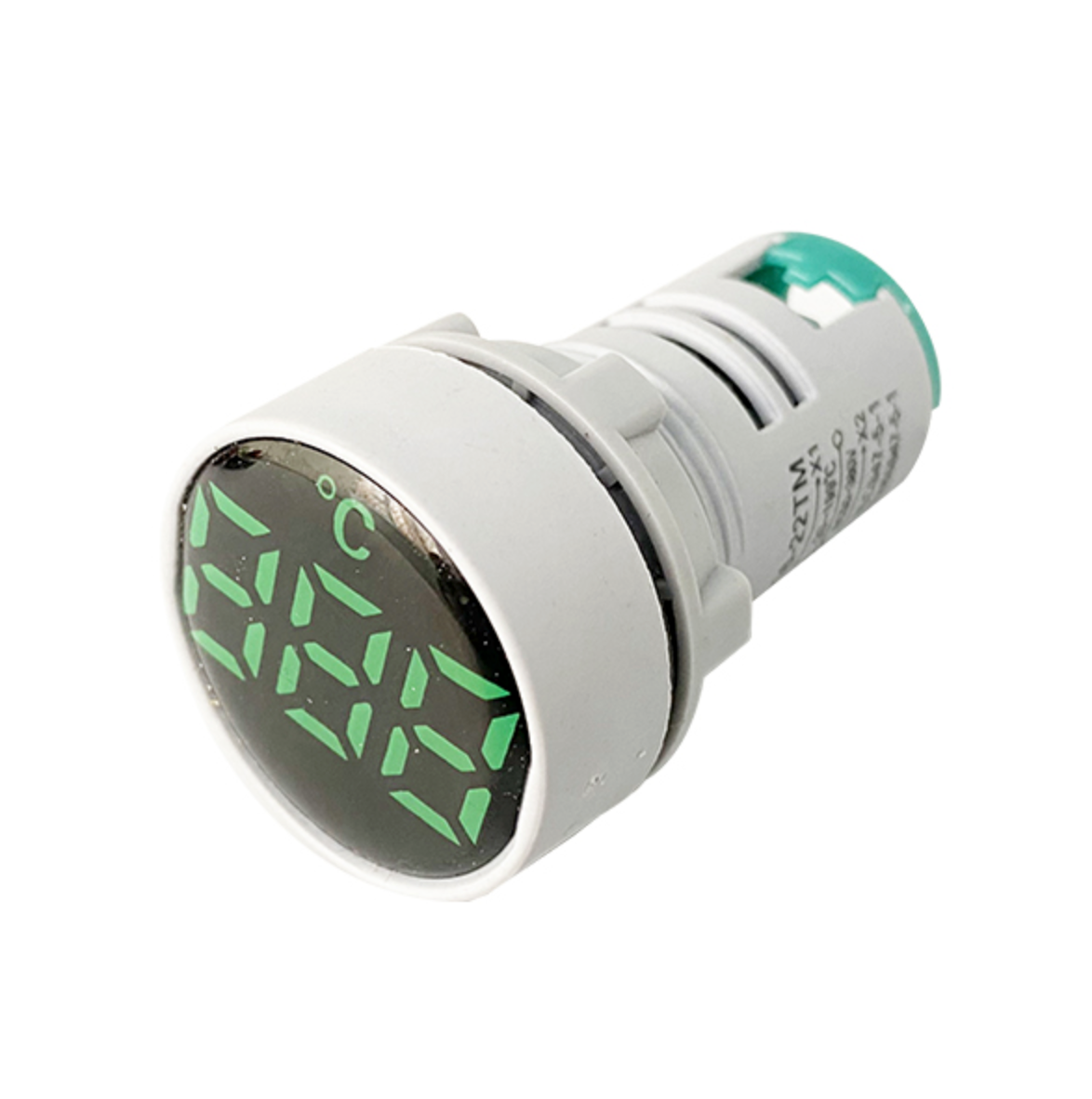 Luz piloto verde con termómetro