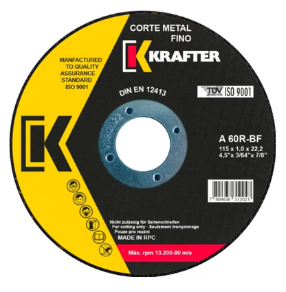 Disco corte inoxidable 4 1/2 X 1 mm unidad