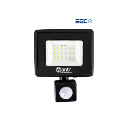 Proyector de área thin light con sensor 20w luz cálida