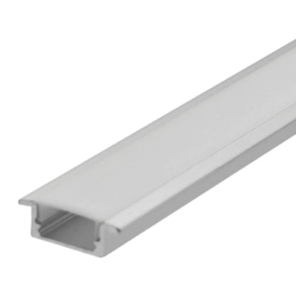 Perfil de aluminio 2mts x 7mm x 17mm embutido para cinta led