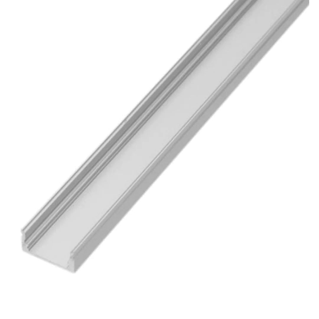 Perfil de aluminio 2mts x 7mm x 17mm sobrepuesto para cinta led