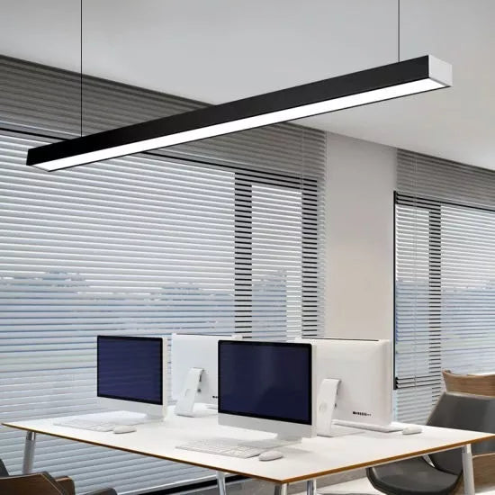 Lineal led negro 1.2M 24W luz fría