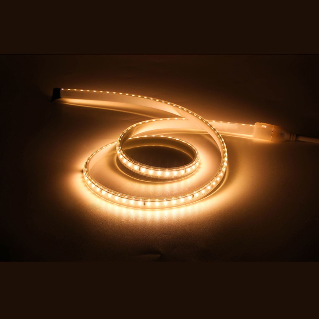 Cinta led 220V2835 120leds/metros 1M 8mm luz cálida