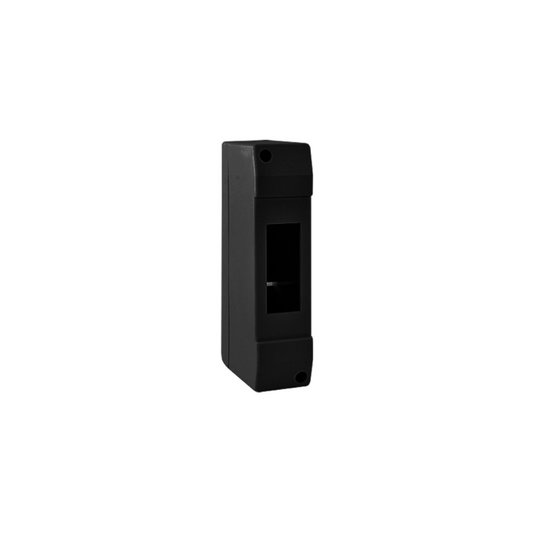 Calota sobrepuesto de PVC IP30 negro 1 polo