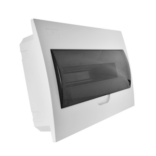 Tablero embutido PVC 18 polos tapa color humo